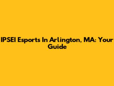 IPSEI Esports In Arlington, MA: Your Guide